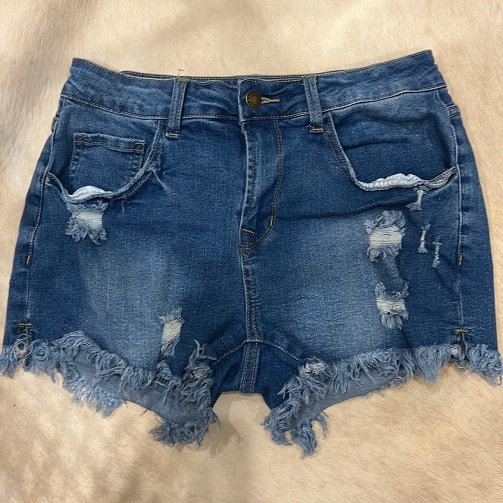 Distressed Jean Shorts